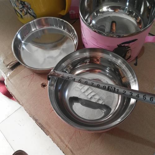 【批發(fā)銷(xiāo)售】14cm卡通塑鋼快餐杯 雙層兒童多用飯盒